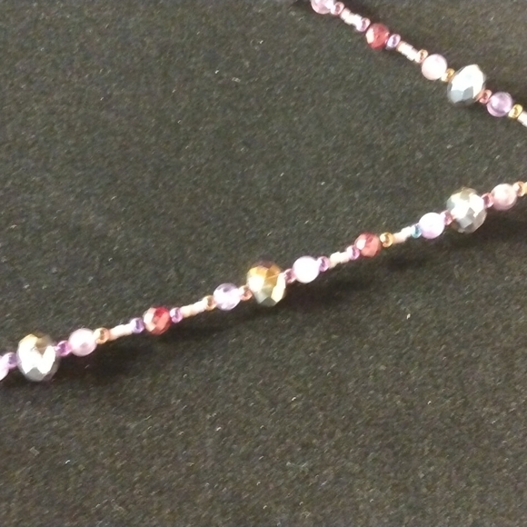 💖(2 for $20)Beaded handmade necklace with amethyst and faceted garnet - Picture 3 of 5